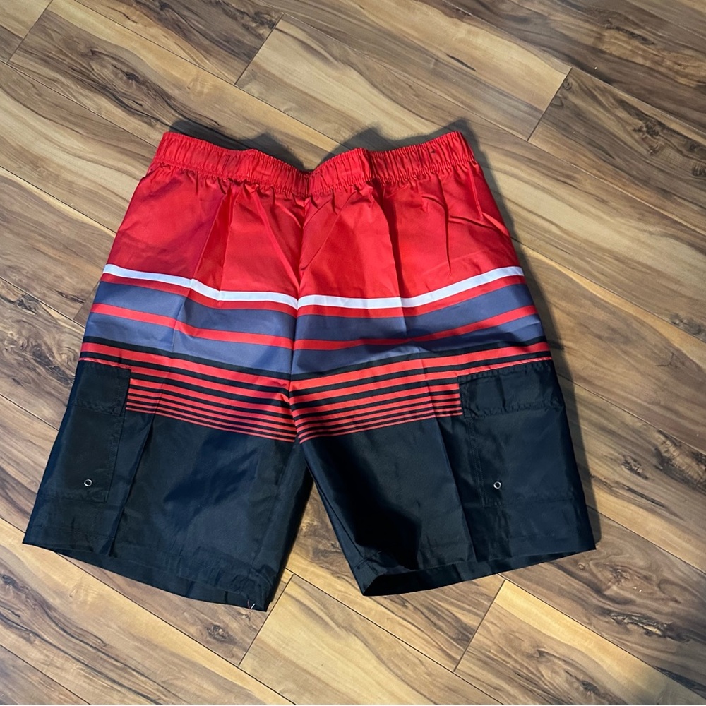 Mission Ridge Men’s Red/Black Swimwear L NWT